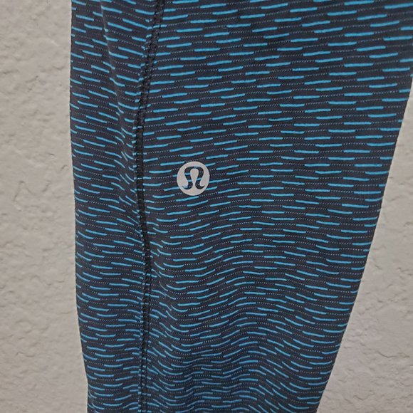 Lululemon Run It Out Tight Leggings pant black teal luxtreme high rise - Picture 11 of 13